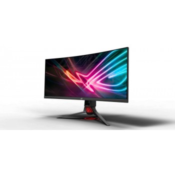 Monitor Gamer Curvo ASUS ROG Strix XG35VQ LED 35'', Quad HD, Ultra-Wide FreeSync, 100Hz, HDMI, Negro/Gris/Rojo - Envío Gratis