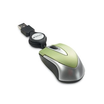 Mini Mouse Verbatim Óptico Travel, USB, Verde - Envío Gratis