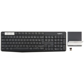 Teclado Logitech K375s, RF Inalámbrico, Wireless/Bluetooth, Grafito/Blanco (Español) - Envío Gratis