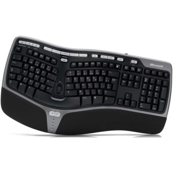 Teclado Microsoft 4000 Natural Ergonomic, USB, Negro (Español) - Envío Gratis