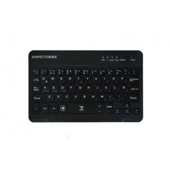 Teclado Perfect Choice Mini PC-200932, Bluetooth, USB, Negro (Español) - Envío Gratis