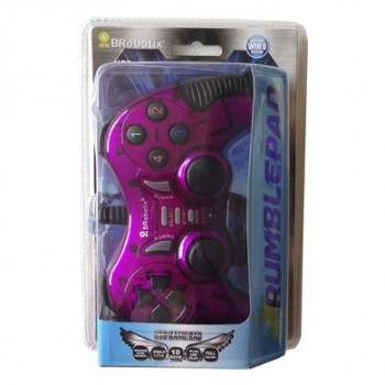 BRobotix Control para Juegos RumblePad, Alámbrico, USB 2.0, Morado - Envío Gratis