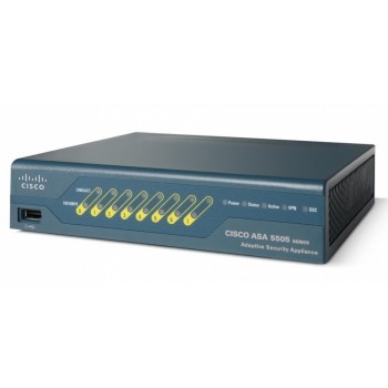 Cisco Router con Firewall ASA 5505 con Software, Alámbrico, 150 Mbit s, 8x RJ-45, 10 Usuarios - Envío Gratis