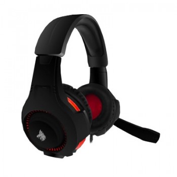 Eagle Warrior Audífonos Gamer ECHO, Alámbrico, 3.5mm, Negro/Rojo - Envío Gratis