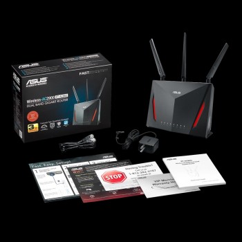 Router ASUS Gigabit Ethernet RT-AC86U AC2900 con AiMesh, 2917 Mbit/s, 4x RJ-45, 2.4/5GHz, 3 Antenas Externas - Envío Gratis