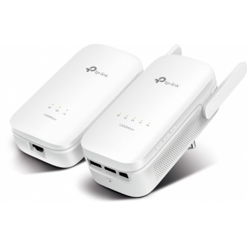 TP-Link Adaptador Powerline AV1200, 3x RJ-45, 1200 Mbit/s, Blanco - Envío Gratis