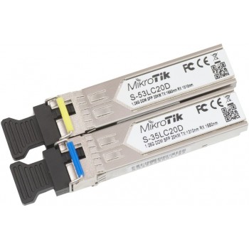 MikroTik Módulo Transceptor MiniGbic SFP 1.25G, LC Duplex Monomodo, 1250 Mbit/s, 20Km - Envío Gratis