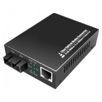Enson Convertidor de Medios Gigabit Ethernet a Fibra Óptica SC Multimodo/Monomodo, 1000Mbit/s, hasta 120.000 Metros - Envío Grat