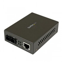 StarTech.com Convertidor de Medios Gigabit Ethernet RJ45 a Fibra Óptica SC Monomodo, 15km - Envío Gratis