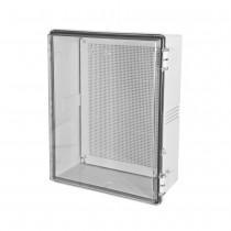 txPRO Gabinete NEMA de Plástico con Cubierta Transparente para Interior/Exterior, 35 x 45cm, Gris - Envío Gratis