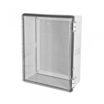 txPRO Gabinete NEMA de Plástico con Cubierta Transparente para Interior/Exterior, 35 x 45cm, Gris - Envío Gratis