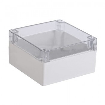 txPRO Gabinete de Plástico con Cubierta Transparente para Exteriores, 16 x 9cm, Blanco - Envío Gratis
