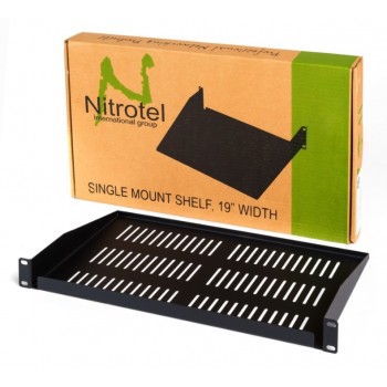 Nitrotel Charola Ventilada para Rack 15", 1U, hasta 23KG, Negro - Envío Gratis