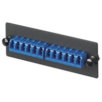 Panduit Panel de 12 Adaptadores de Fibra Óptica LC Simplex, Negro/Azul - Envío Gratis