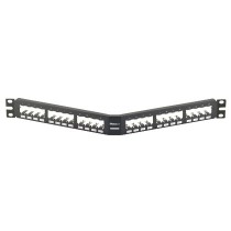 Panduit Panel de Parcheo Angulado de 24 Puertos RJ-45, 1U, Negro - Envío Gratis