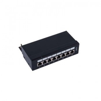 LinkedPRO Panel de Parcheo Cat5e STP de 8 Puertos, RJ-45, 1U, Negro - Envío Gratis