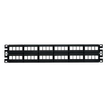 Panduit Panel de Parcheo Modular Plano de 48 puertos RJ-45, 2U, Negro - Envío Gratis