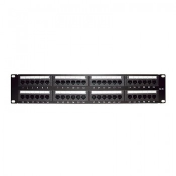 LinkedPRO Panel de Parcheo Cat5e UTP 19'', 48 Puertos, 2U, Negro - Envío Gratis