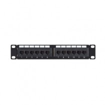 LinkedPRO Panel de Parcheo UTP Cat6 de 12 Puertos, 1U, Negro - Envío Gratis