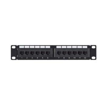 LinkedPRO Panel de Parcheo UTP Cat6 de 12 Puertos, 1U, Negro - Envío Gratis