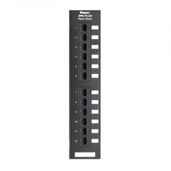 Panduit Panel de Parcheo de 12 Puertos, RJ-45, Negro - Envío Gratis