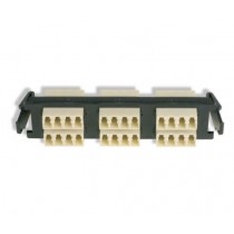 Siemon Panel de 6 Adaptadores de Fibra Óptica LC Quad Multimodo, Beige/Negro - Envío Gratis