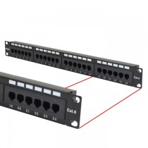 Logico Panel de Parcheo 24 Puertos UTP Cat6, Negro - Envío Gratis