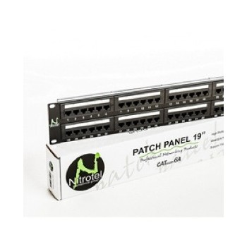 Nitrotel Panel de Parcheo Cat5e 24 Puertos, Negro - Envío Gratis