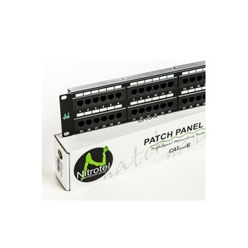 Nitrotel Panel de Parcheo Cat5e de 48 Puertos, 19'' - Envío Gratis