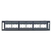 Panduit Panel de Parcheo CPP12WBL con 12 Puertos Mini-Com, Negro - Envío Gratis