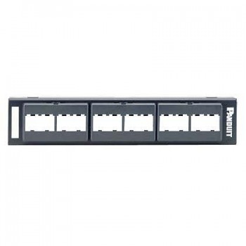 Panduit Panel de Parcheo CPP12WBL con 12 Puertos Mini-Com, Negro - Envío Gratis