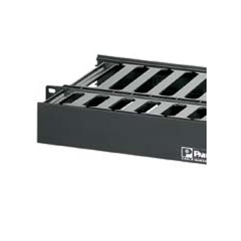 Panduit Organizador de Cables Horizontal Doble, 1UR, Negro - Envío Gratis