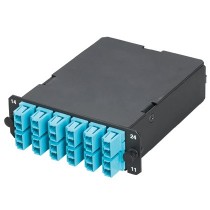 Panduit Módulo de 24 Adaptadores de Fibra Óptica LC, Multimodo, Negro/Azul - Envío Gratis