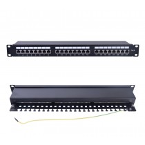 LinkedPRO Panel de Parcheo Cat6 STP 19'', 24 Puertos, 1U, Negro - Envío Gratis