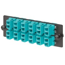 Panduit Panel de 12 Adaptadores de Fibra Óptica LC 10Gig Dúplex Multimodo, Negro - Envío Gratis