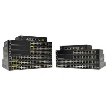 Switch Cisco Gigabit Ethernet SG250-26-K9-NA, 24 Puertos 10/100/1000Mbps + 2 Puertos SFP, 52 Gbit/s, 8000 Entradas - Gestionado 