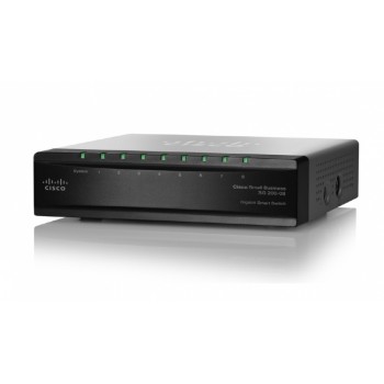 Switch Cisco Gigabit Ethernet SG200-08, 10/100/1000Mbps, 13.6Gbit/s, 8 Puertos, 8000 Entradas – Gestionado - Envío Gratis