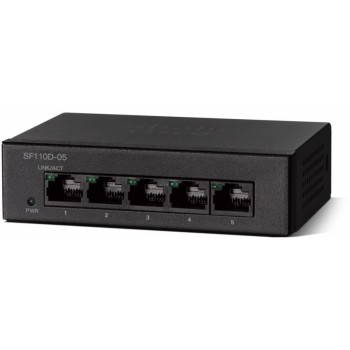 Switch Cisco Fast Ethernet SF110D-05, 5 Puertos 10/100Mbps, 1 Gbit/s - No Administrable - Envío Gratis