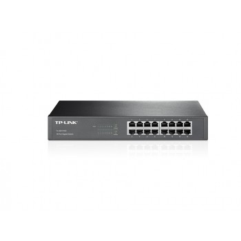 Switch TP-Link Gigabit Ethernet TL-SG1016D, 16 Puertos 10/100/1000Mbps, 32Gbit/s, 8000 Entradas – No Administrable - Envío Grati