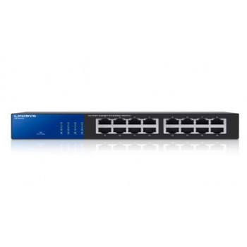 Switch Linksys Gigabit Ethernet SE3016, 10/100/1000Mbps, 16 Puertos - No Administrable - Envío Gratis