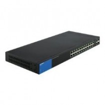 Switch Linksys Gigabit Ethernet LGS326P, 24 Puertos 10/100/1000 Mbps + 4 Puertos SFP, 52 Gbit/s, 8000 Entradas - Gestionado - En