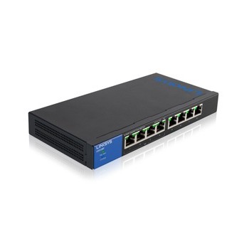 Switch Linksys Gigabit Ethernet LGS108P, 8 Puertos 10/100/1000 Mbps, 8000 Entradas - Envío Gratis