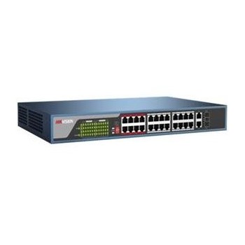 Switch Hikvision Fast Ethernet DS-3E0326P-E, 26 Puertos 10/100Mbps + 2 Puertos SFP, 8.8 Gbit/s, 4000 Entradas - No Administrable