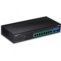 Switch Trendnet Gigabit Ethernet TPE-082WS, 8 Puertos 10/100/1000 + 2 Puertos SFP, 20 Gbit/s, 8000 Entradas - Gestionado - Envío