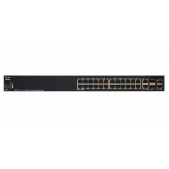 Switch Cisco Gigabit Ethernet SG350X-24, 24 Puertos 10/100/1000Mbps + 2 Puertos SFP+, 128 Gbit/s, 16.000 Entradas - Gestionado -