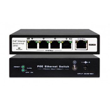 Switch Folksafe Fast Ethernet FS-S1004EP-E, 4 Puertos 10/100Mbps, 1 Gbit/s, 1000 Entradas - Gestionado - Envío Gratis