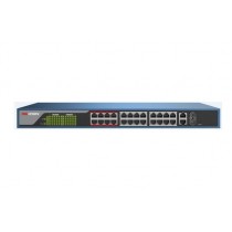 Switch Hikvision Fast Ethernet DS-3E1326P-E, 24 Puertos 10/100 + 2 Puertos SFP, 8.8 Gbit/s, 4096 Entradas - Gestionado - Envío G