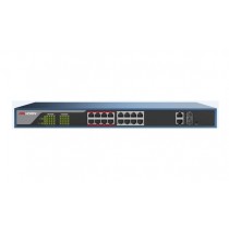 Switch Hikvision Fast Ethernet DS-3E1318P-E, 16 Puertos 10/100 + 2 Puertos SFP, 7.2 Gbit/s, 4096 Entradas - Gestionado - Envío G