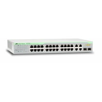 Switch Allied Telesis Fast Ethernet WebSmart, 24 Puertos 10/100Mbps + 2 Puertos SFP, 12.8 Gbit/s, 8000 Entradas - Gestionado - E