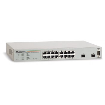 Switch Allied Telesis Gigabit Ethernet WebSmart, 16 Puertos 10/100/1000 Mbps + 2 puertos SFP, 8000 Entradas - Gestionado - Envío